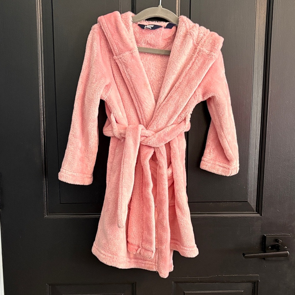 Lands' End Cozy Pink Kids Pajama Robe